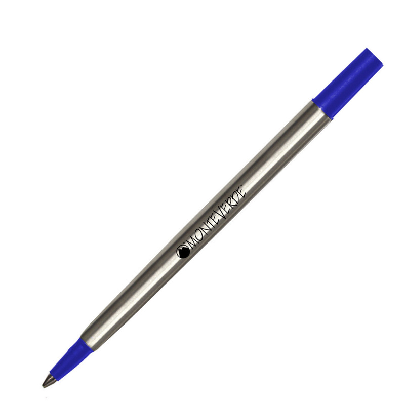 Blister 2 refill in metallo per ROLLER Parker R BLU PUNTA FINE