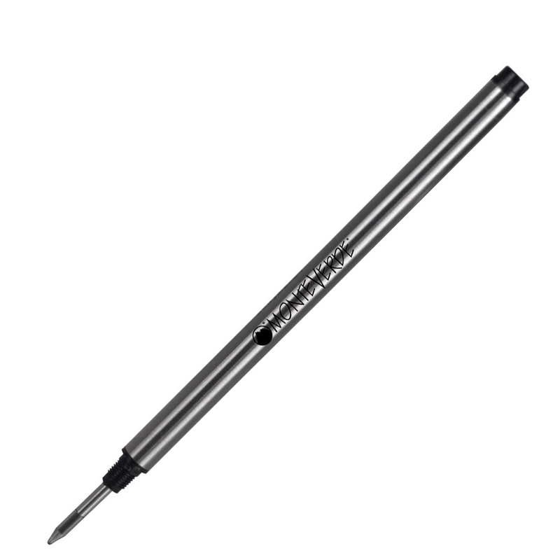 Blister 2 refill in metallo per ROLLER Montblanc R NERO PUNTA MEDIA