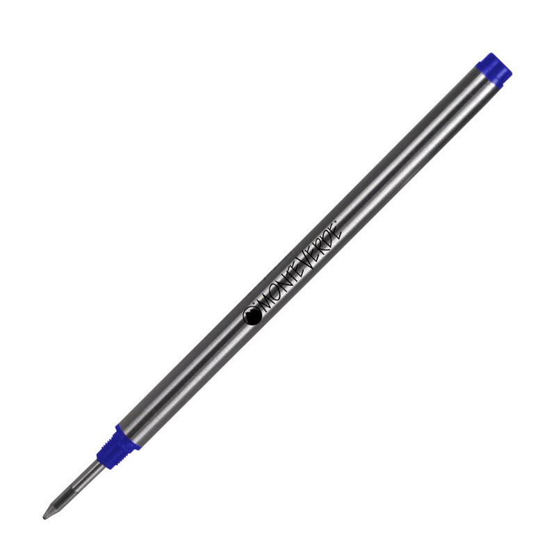 Blister 2 refill in metallo per ROLLER Montblanc R BLU PUNTA MEDIA