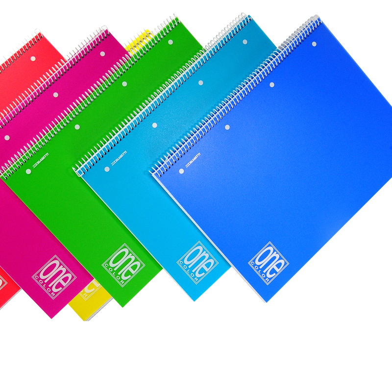 MAXIQUADERNO SPIRALATO PPL 210x297mm A4 80fg+1 80gr 5mm ONE COLOR BLASETTI