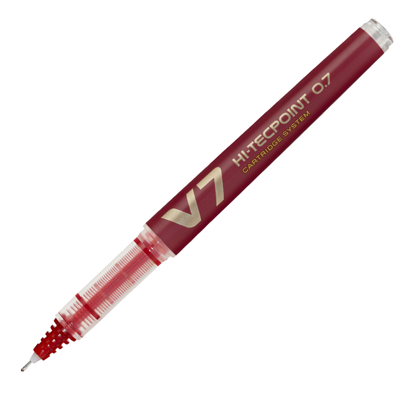ROLLER HI-TECPOINT V7 RICARICABILE ROSSO PILOT