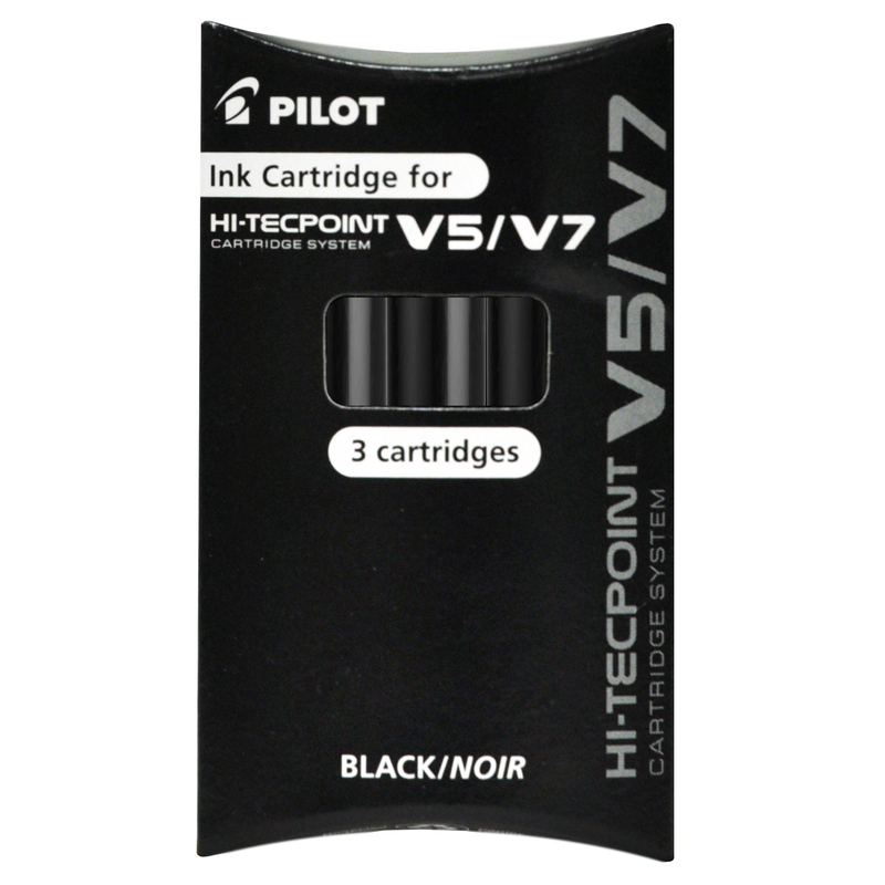 SET 3 REFILL ROLLER HI-TECPOINT V5-V7 RICARICABILE NERO PILOT
