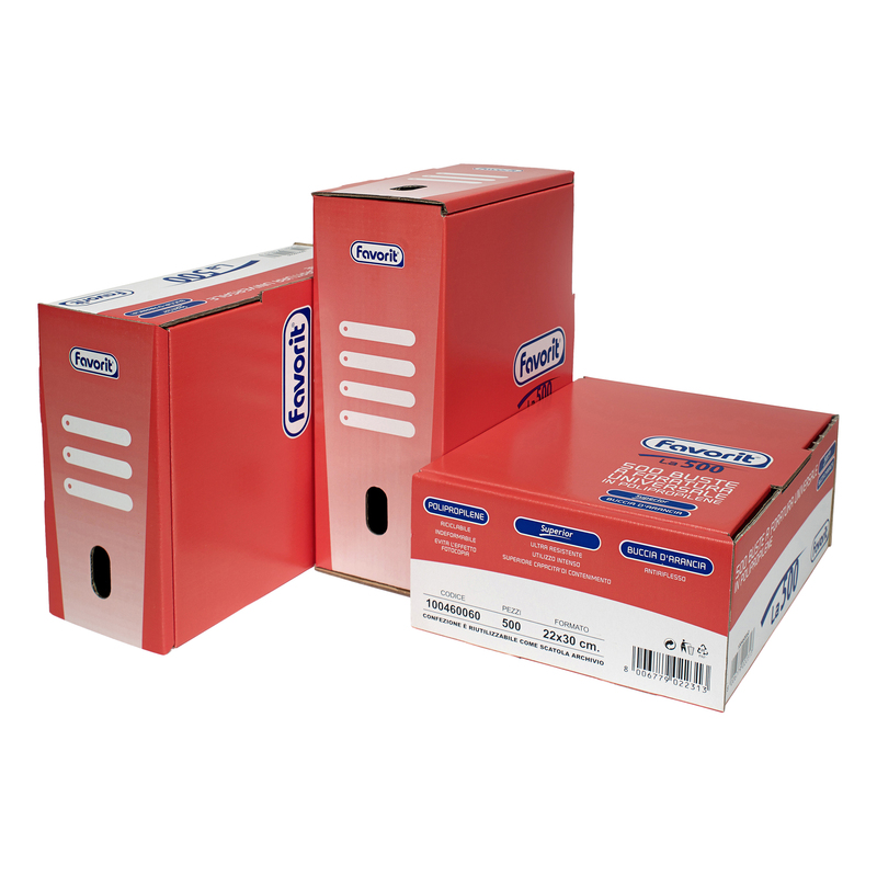 SCATOLA 500 BUSTE FORATE 22X30 SUPERIOR B.A. PPL FAVORIT