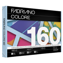 Carta Fabriano Colore A3 160gr 125fg col.tenui celeste