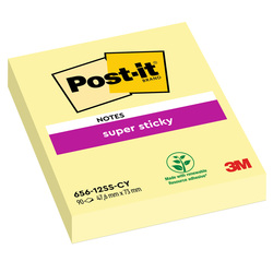 BLOCCO 90foglietti Post-itR Super Sticky Giallo Canary 47.6x76mm 656-12SS-CY-EU