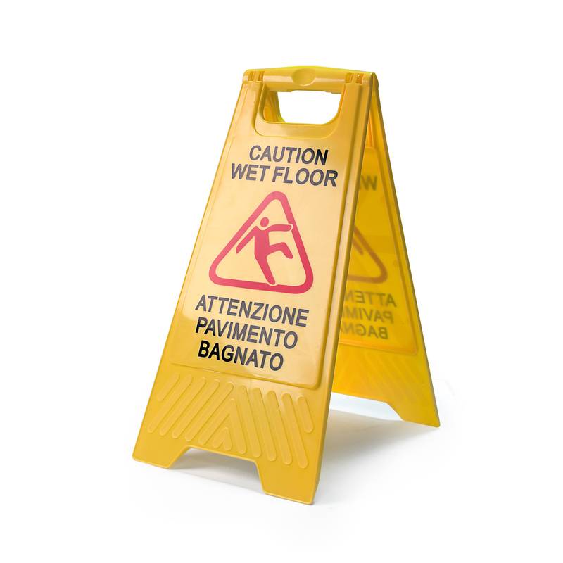 CARTELLO "Pavimento Bagnato" 30x62cm PerfettoFactory