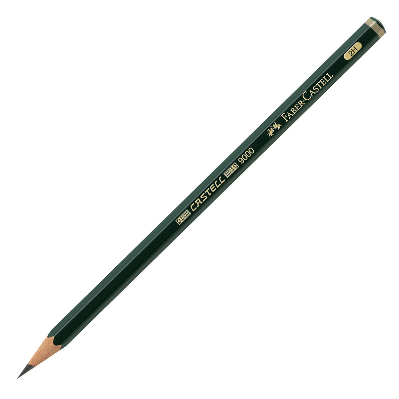 MATITA GRAFITE CASTELL 9000 2H esagonale FABER CASTELL