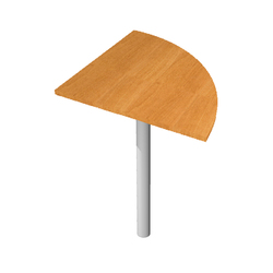 ANGOLARE 90  NOCE CHIARO + GAMBA SUPPORTO GRIGIO CROMATO x SCRIVANIE EASY