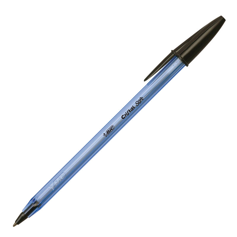 Scatola 50 penna sfera CRISTALR SOFT 1,2mm nero BICR